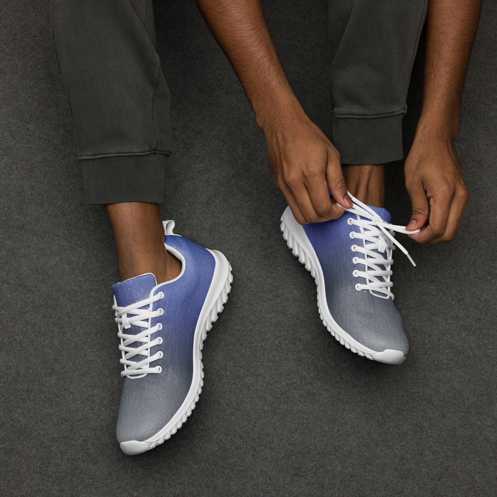 Azure Slate by Darc Pfenyx blends cool blue into slate gray for an eye-catching athleisure look.