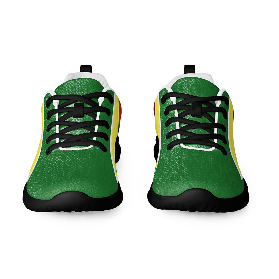 Thumbnail: Men’s Guyana Gold athleisure lace-ups – GT Pulse by Darc Pfenyx – black trim design, Heritage Kicks collection
