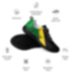 Thumbnail: Heritage Kicks sneaker displayed with feature icons highlighting soft insole, breathable lining, flyknit upper, cushioned col