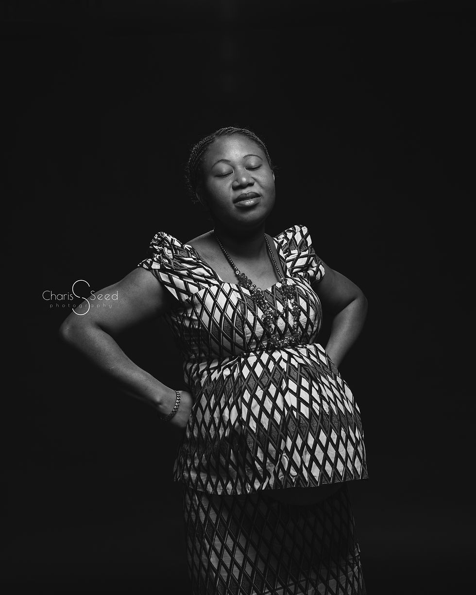 black and white maternity