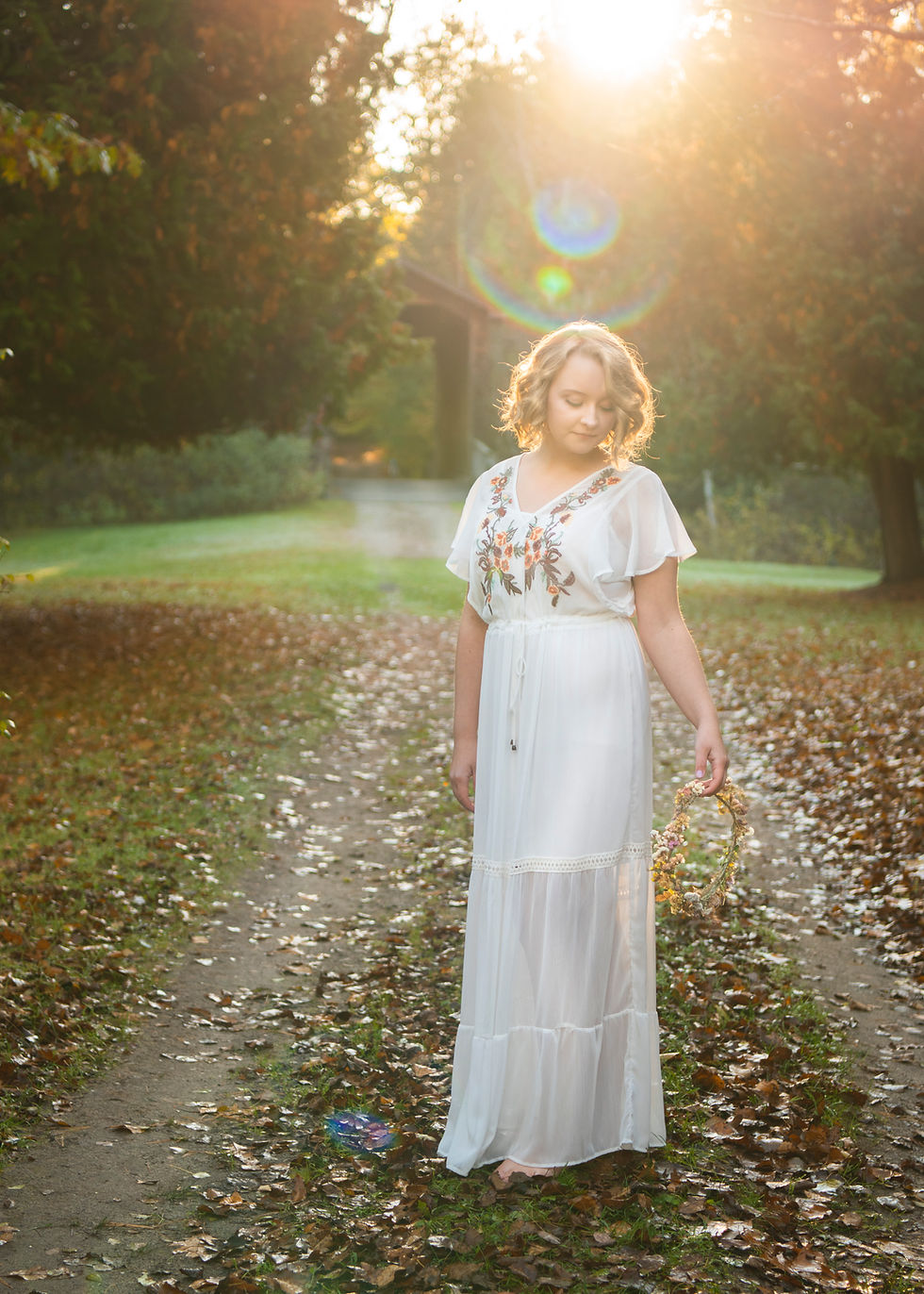 senior picture October morning