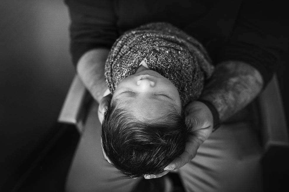 black and white newborn