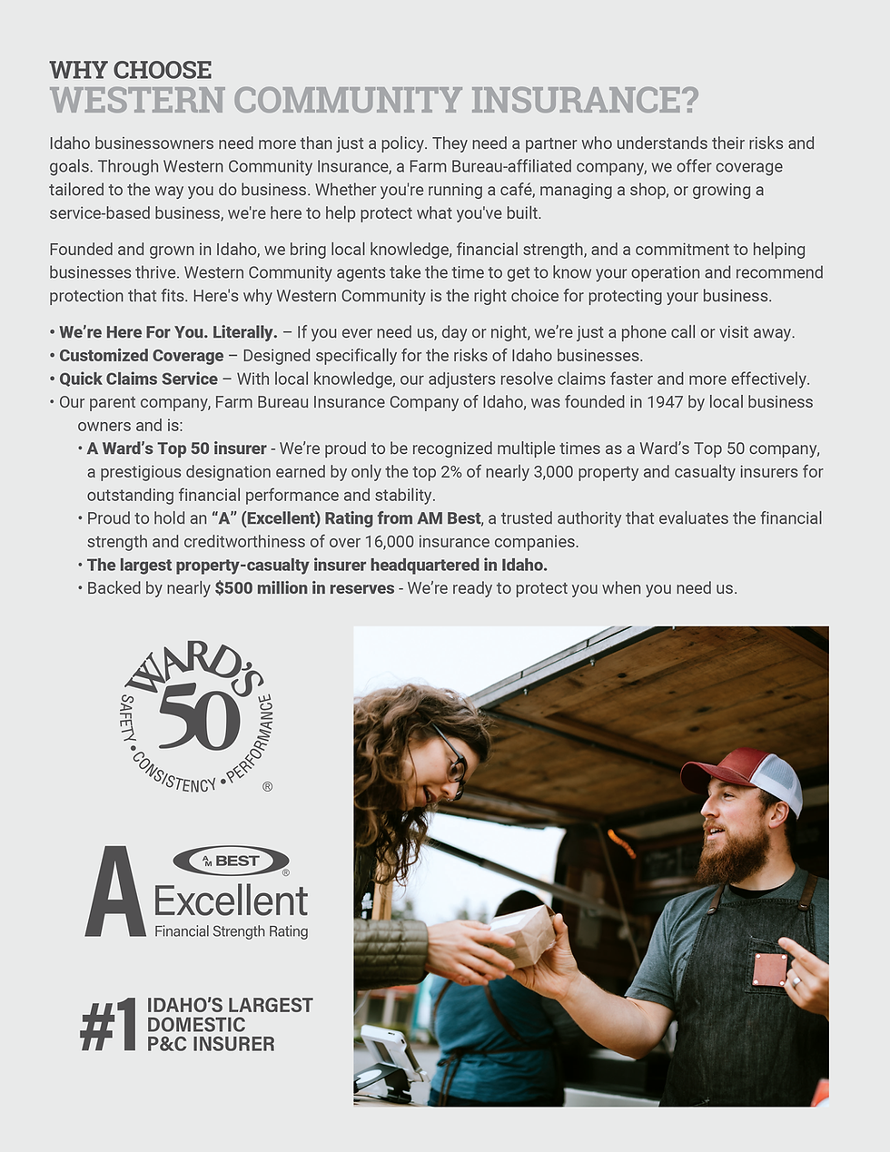 Thumbnail: Idaho Western Community Business Insurance Brochure