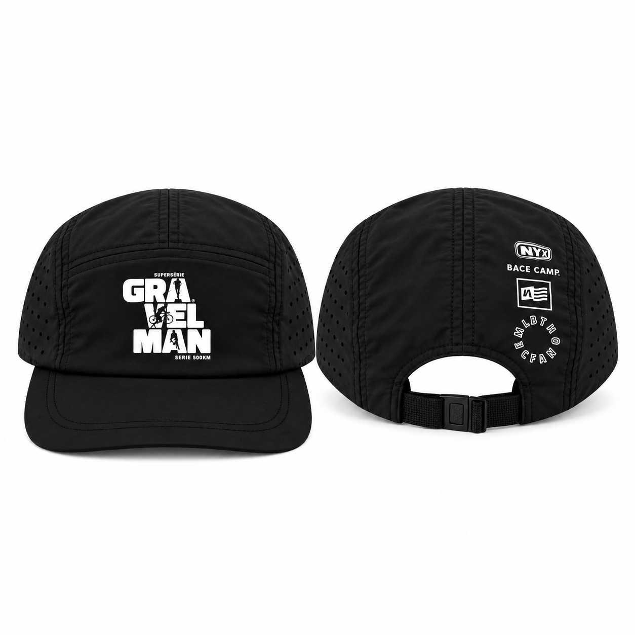Casquette Noire GravelMan Serie Logo Blanc