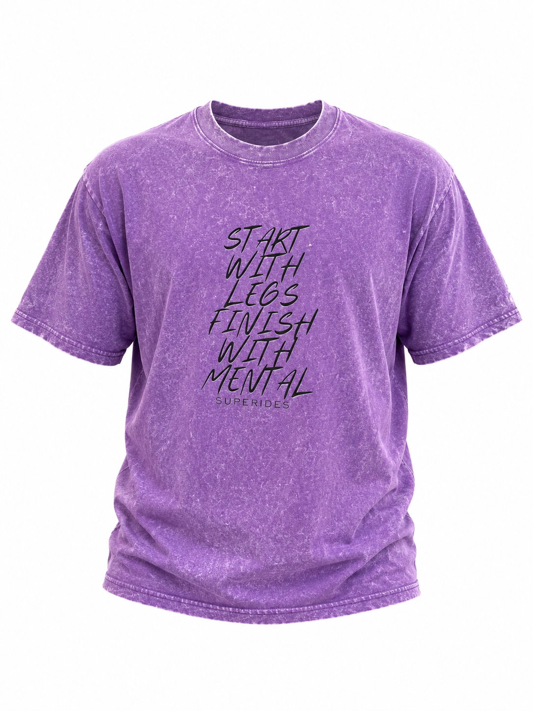 T-shirt Épais Coupe Large Violet / Start With Legs Finish With Mental