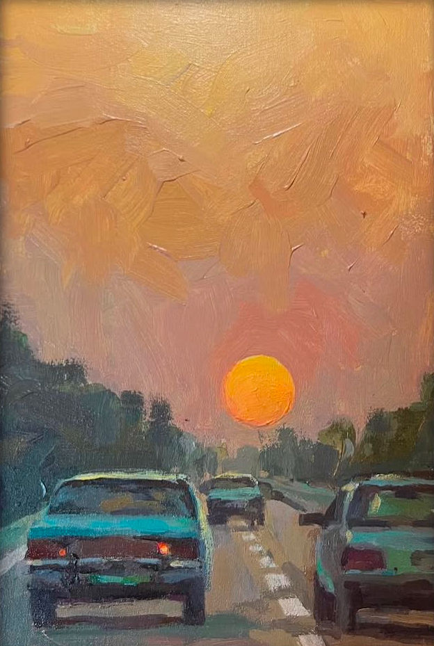 Coucher de soleil en ville