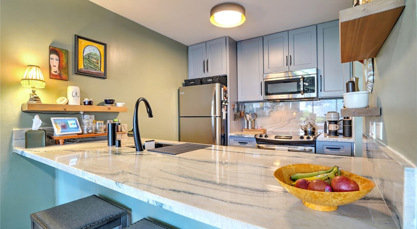Gorgeous Quartzite stone makes the statement and is practical, durable and unique to your home!