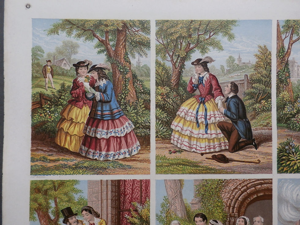 Thumbnail: george Baxter Licencee Joseph Mansell – The Proposal, Wedding series - Valentines