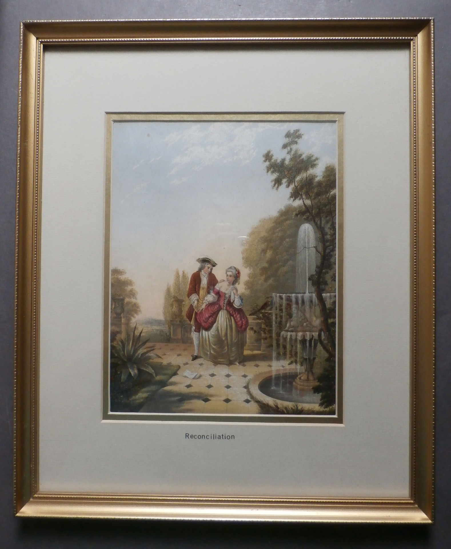 The Reconciliation - George Baxter Print