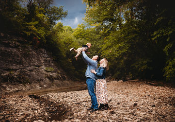 fun and colorful family photography session at Grindstone Nature Area, Columbia Missouri