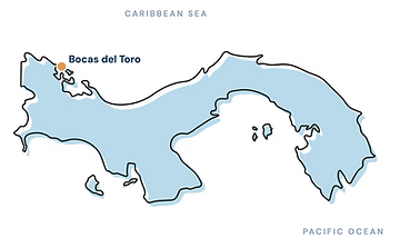 Map of Panama showing the location of the destination