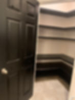 Completed empty pantry