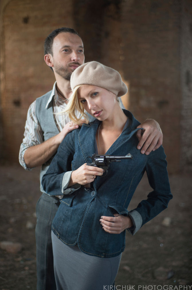 love story в стиле Бонни и Клайда