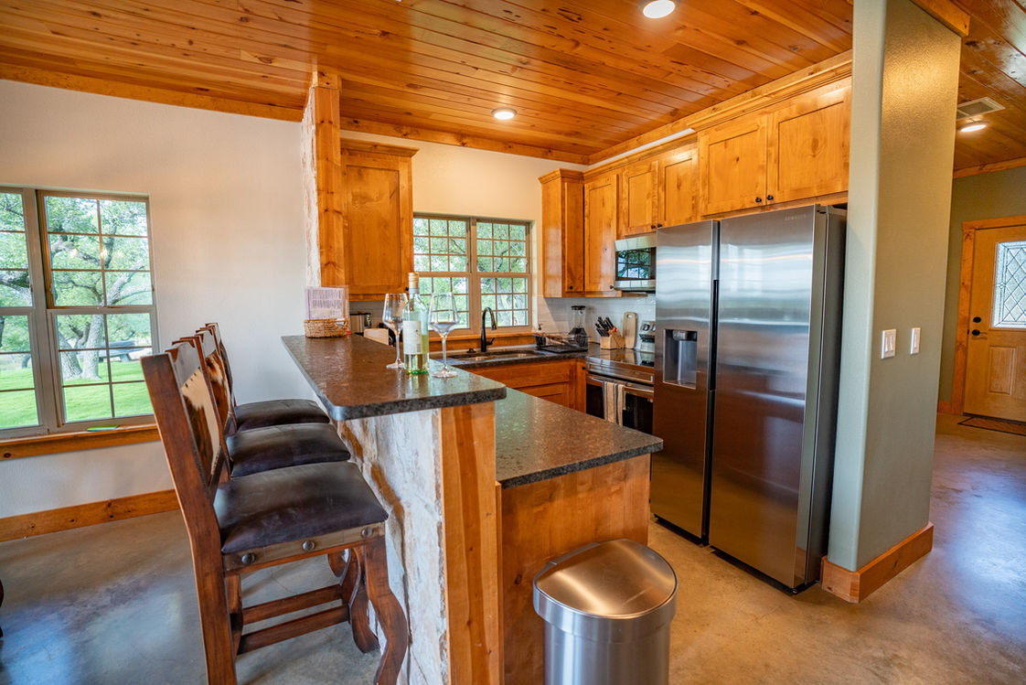 Fully appointed kitchen for cooking