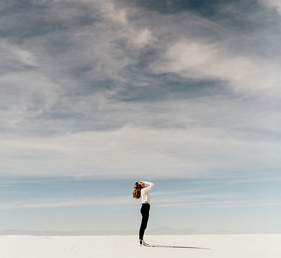 Self-confident Woman in a desert