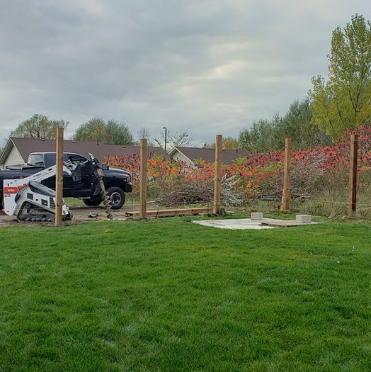 New fence posts for Barrie fence construction