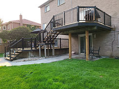 After photo of a complete structural deck overhaul with new pressure-treated timber