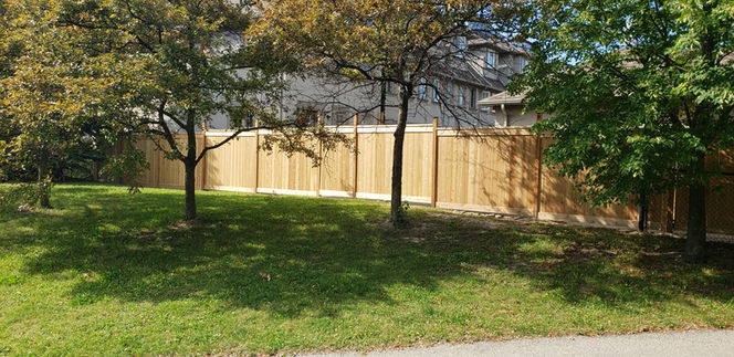 cedar wood fences for parks and reactional spaces.