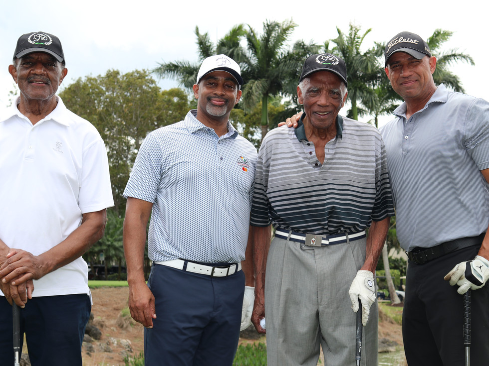 Clint Gulley Golf committee Gullco foursome - Clint Gulley, Gary Curry, and Willie Santos