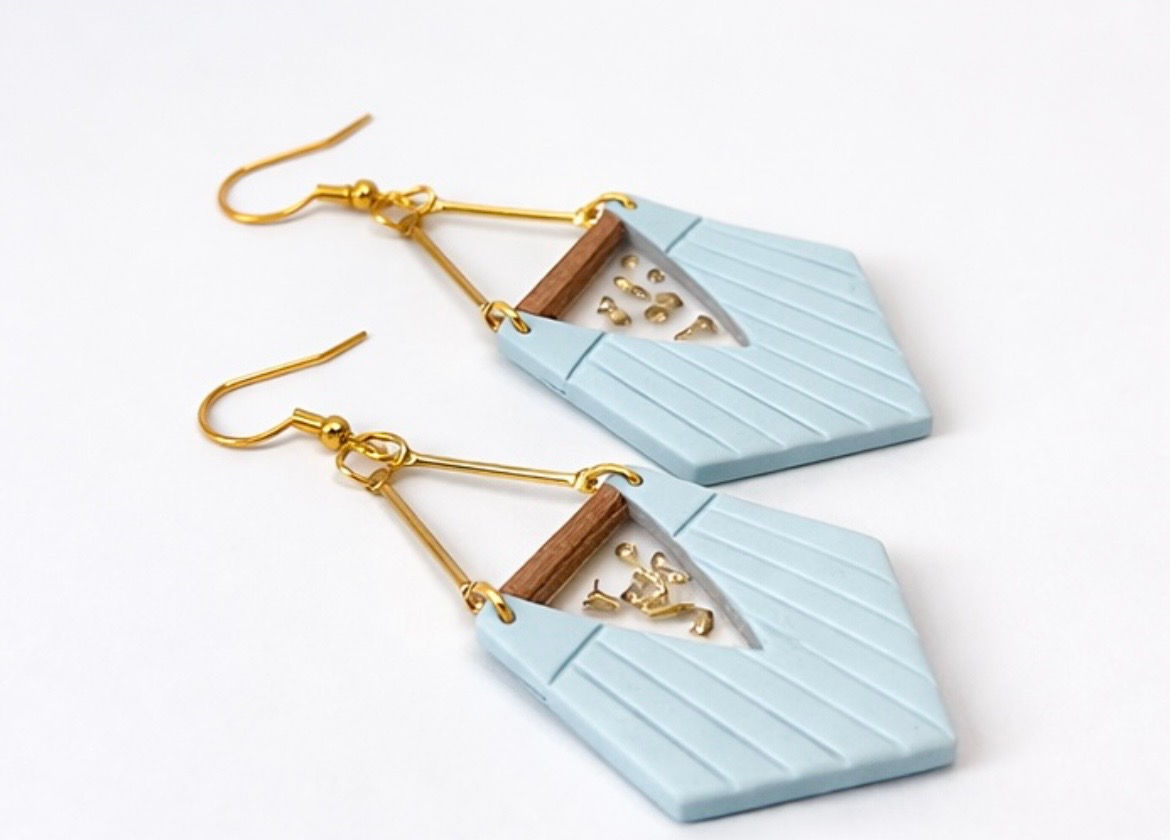 Nouveau Grapevine Earrings in sky Blue