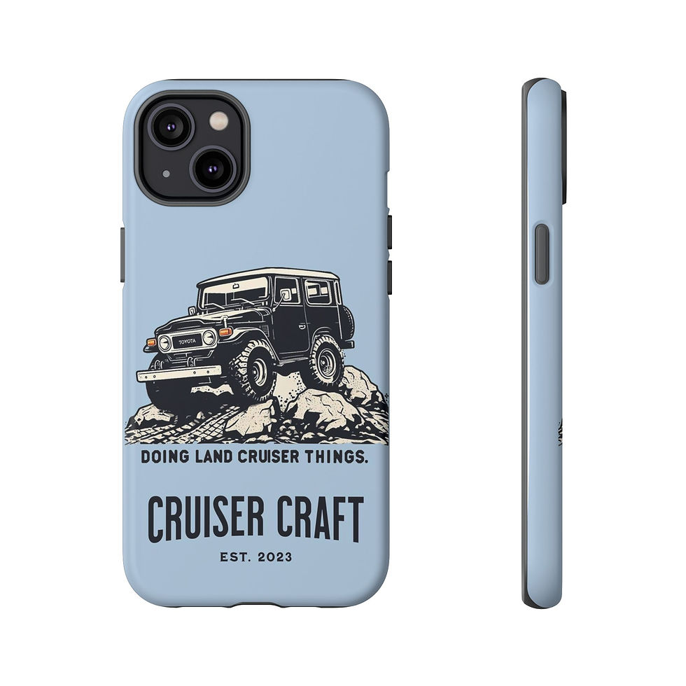 Thumbnail: Doing Land Cruiser Things iPhone Case (Color: Capri Blue)