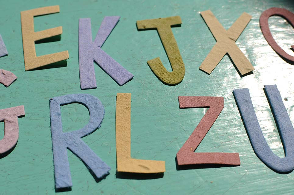 Miniatura: BOX ALF1 Lettere Alfabeto Piantabili sfuse in Carta che Germoglia