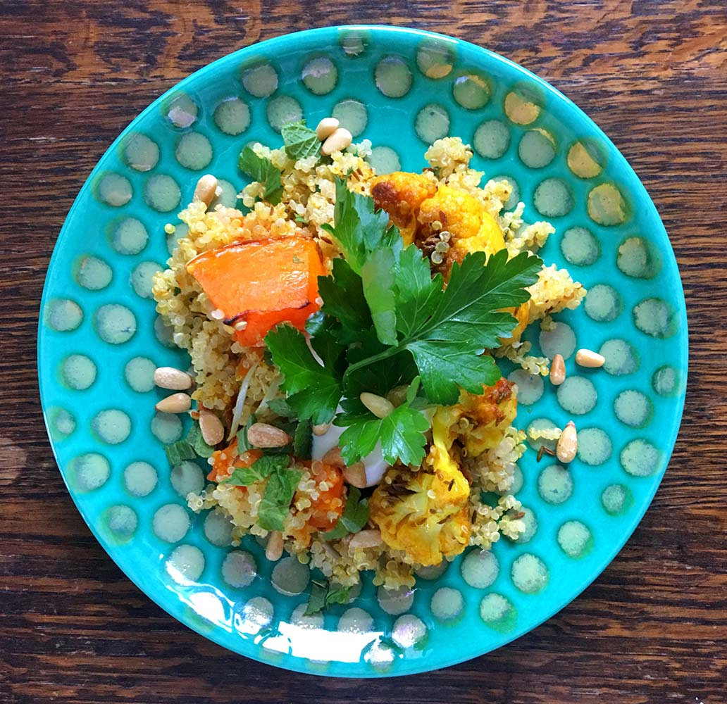Butternut Squash, Cauliflower & Quinoa Salad