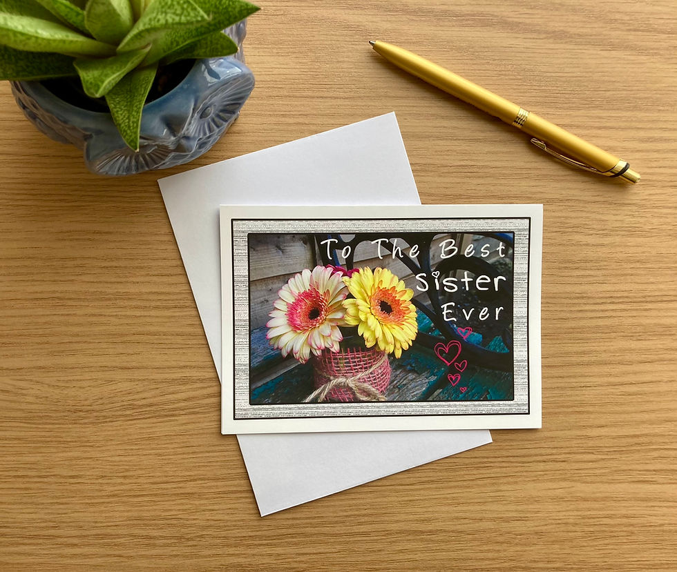 Thumbnail: Personalised Card for Birthday: To the Best Sister Ever