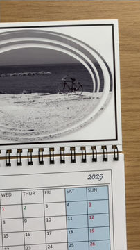 Thumbnail: Calendar Magnet For Refrigerator With Sea View “Lonely Bike”
