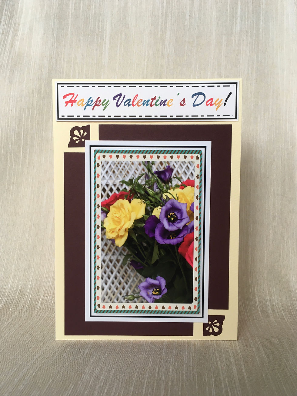 Thumbnail: Happy Valentine's Day floral card in the bright background