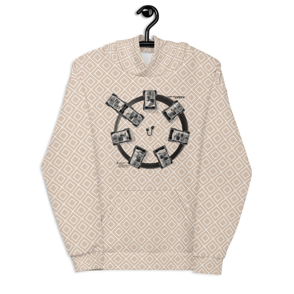 Thumbnail: Cream Hoodie /Unisex-Long-Sleeve/ 5minToGreen 