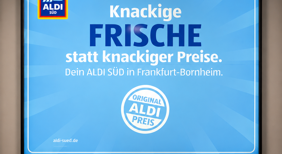 leuchtreklame supermarkt
