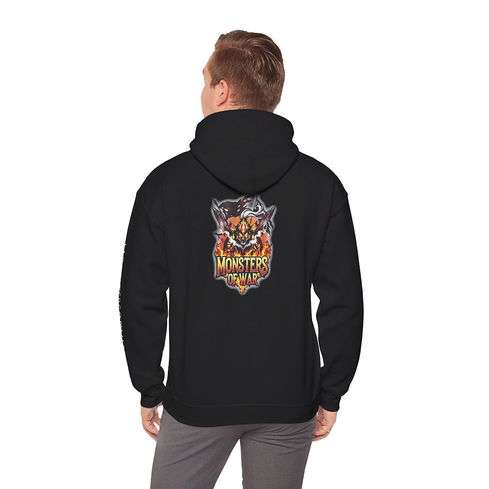 Thumbnail: Monsters of War Phoenix Forged Logo Hoodie — Gaming Clan Hooded Sweatshirt