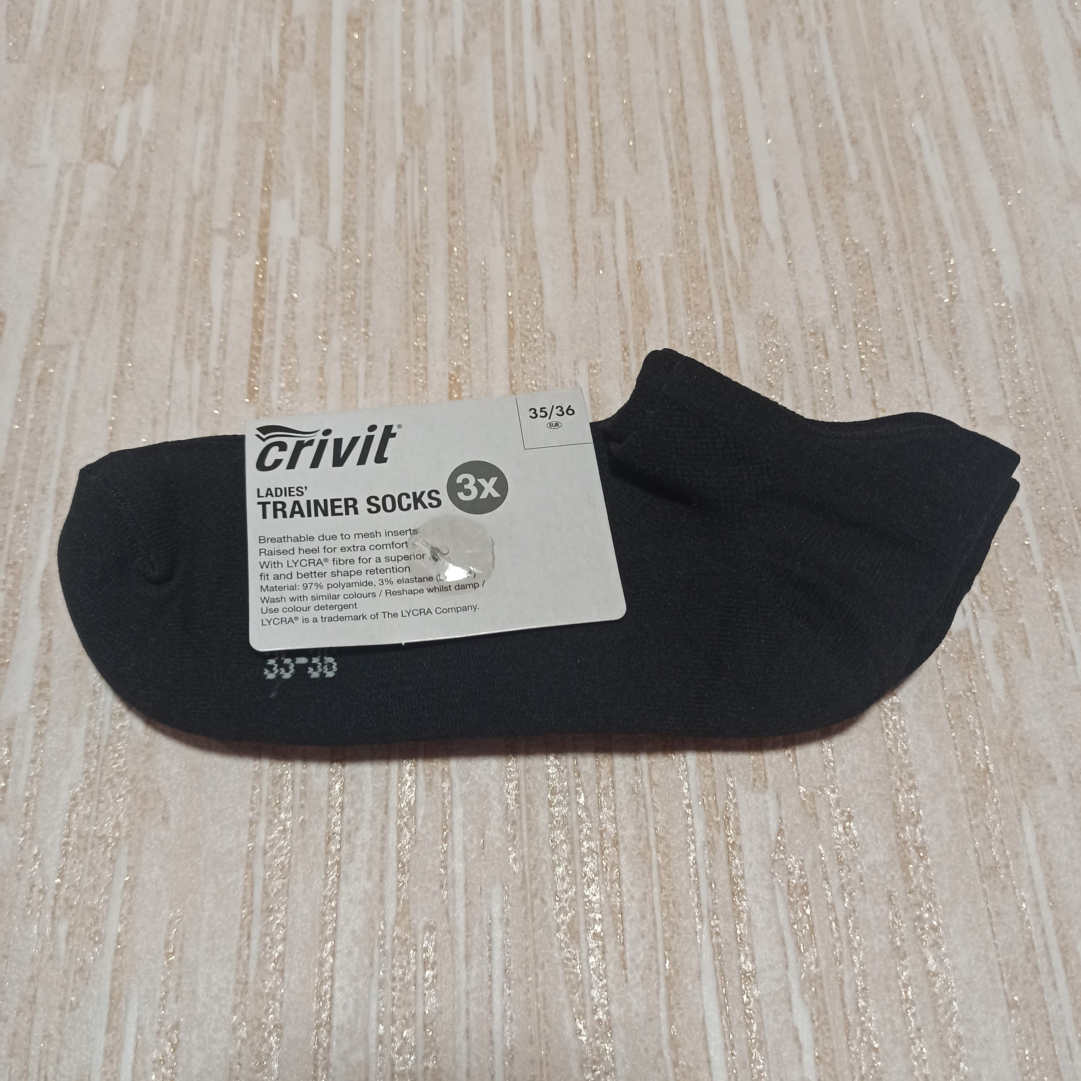 Спортивные носки Crivit р.35/36. Комплект из 3 пар