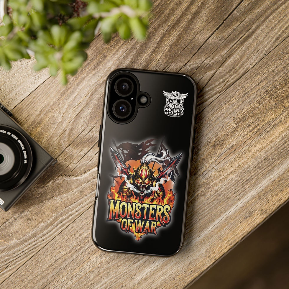Thumbnail: Monsters of War Phone Case – Fiery War Armor Protective Cover