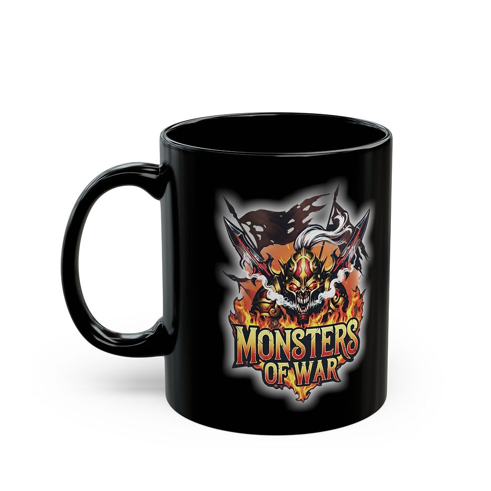 Thumbnail: Phoenix Forged Games Black Mug — Monsters of War Coffee Cup (11oz & 15oz)