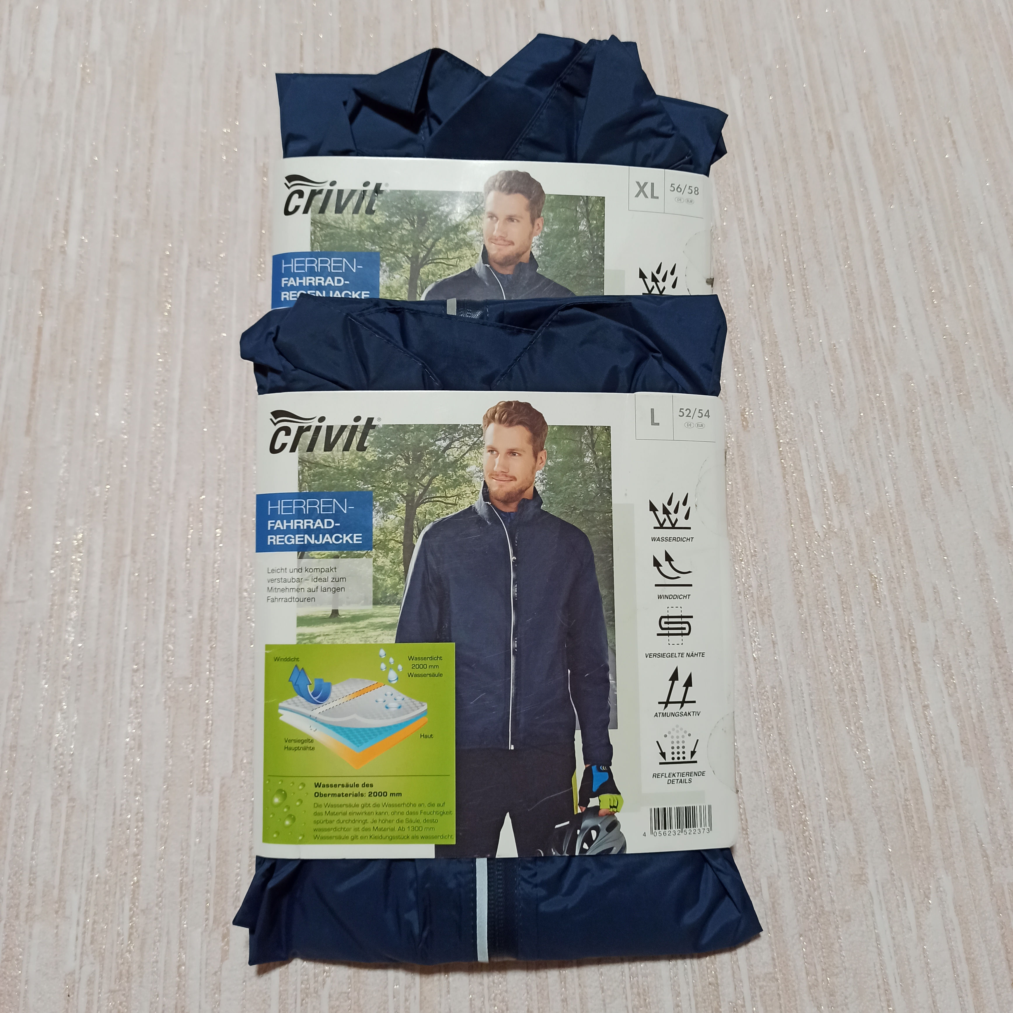 Мужская велокуртка - дождевик Crivit р.L