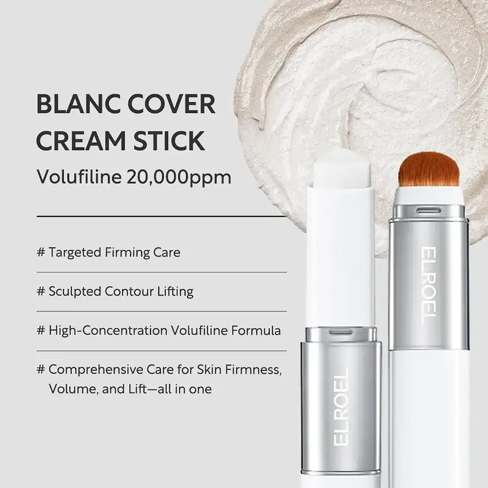 Miniature : ELROEL Blanc Cover Cream Stick Medium avec pinceau intégré