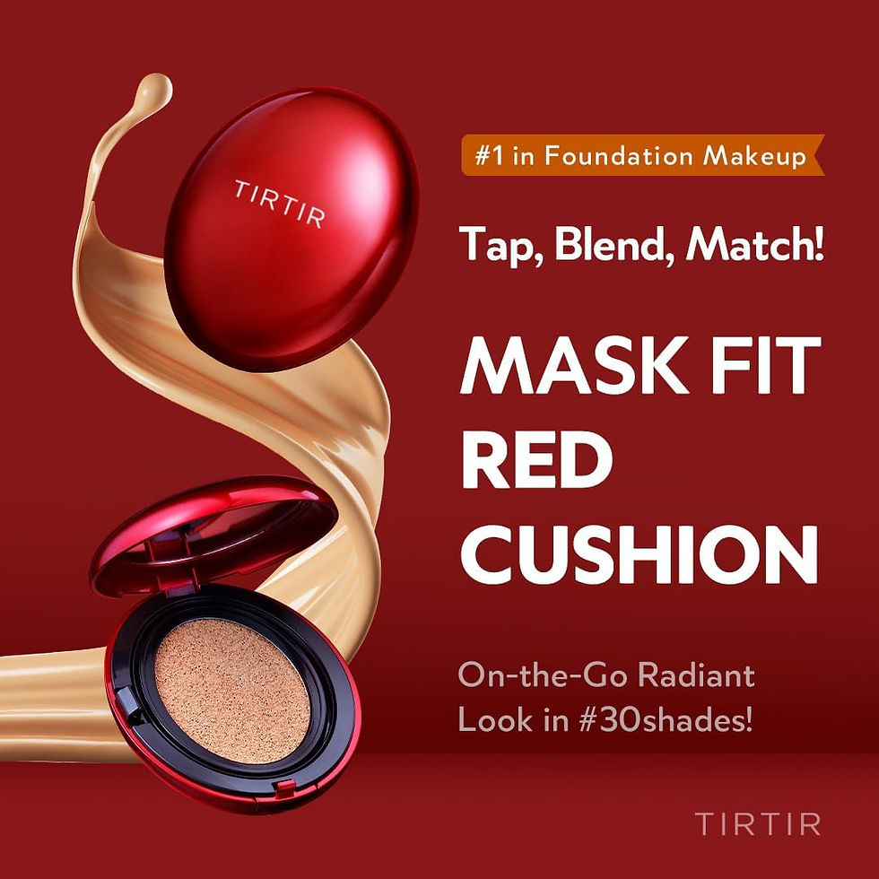 Miniature : Application de la cushion TIRTIR sur la peau – teint unifié et naturel