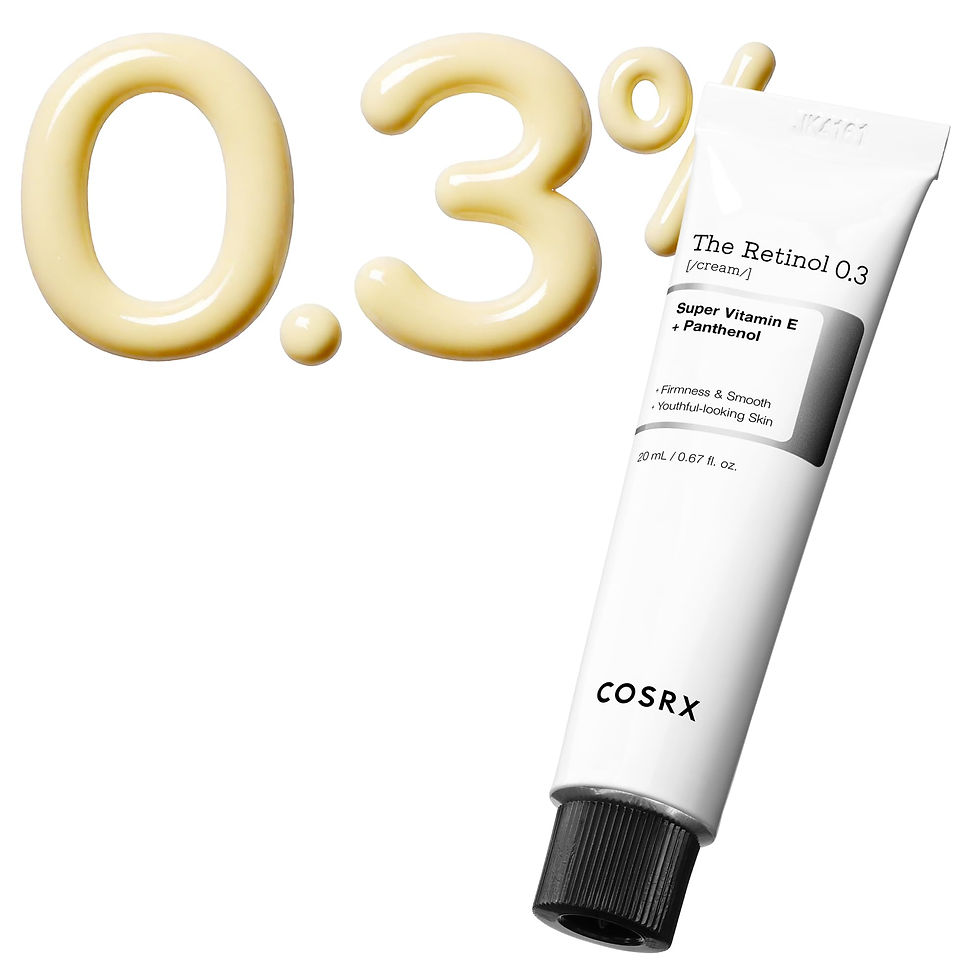 Tube de crème COSRX The Retinol 0.3 Cream 20 ml sur fond clair