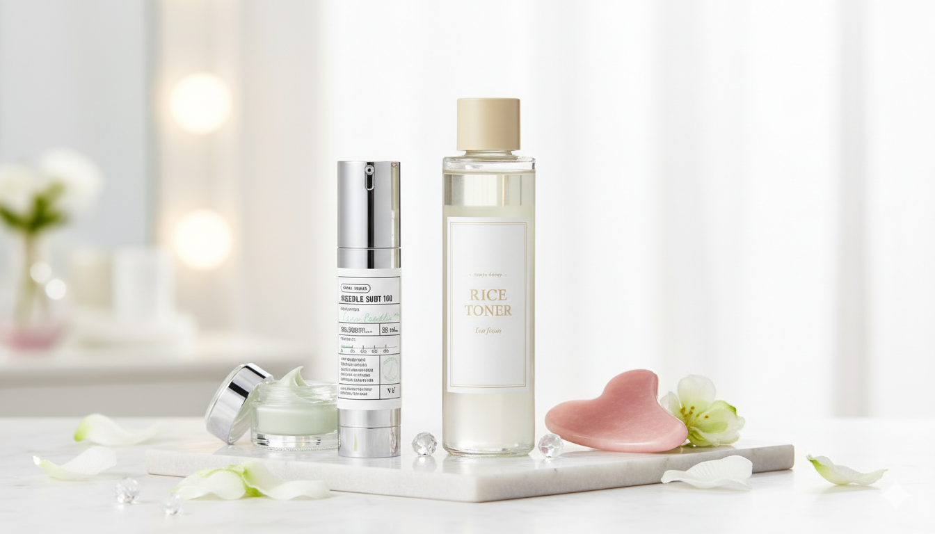 Set Glass Skin – VT Reedle Shot 100 + I'M FROM Rice Toner