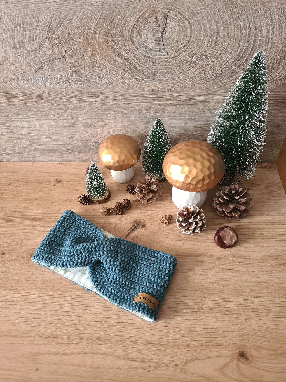 Miniaturbild: Merino Stirnband Türkis Töne