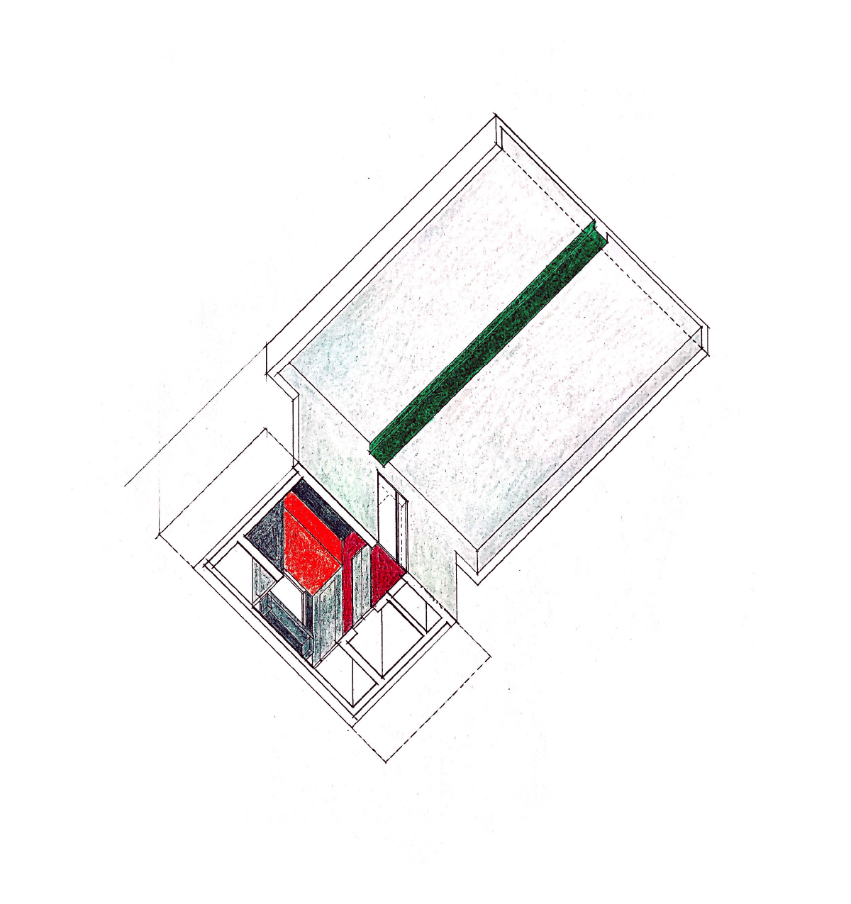 서교 근생 axonometric choisy drawing