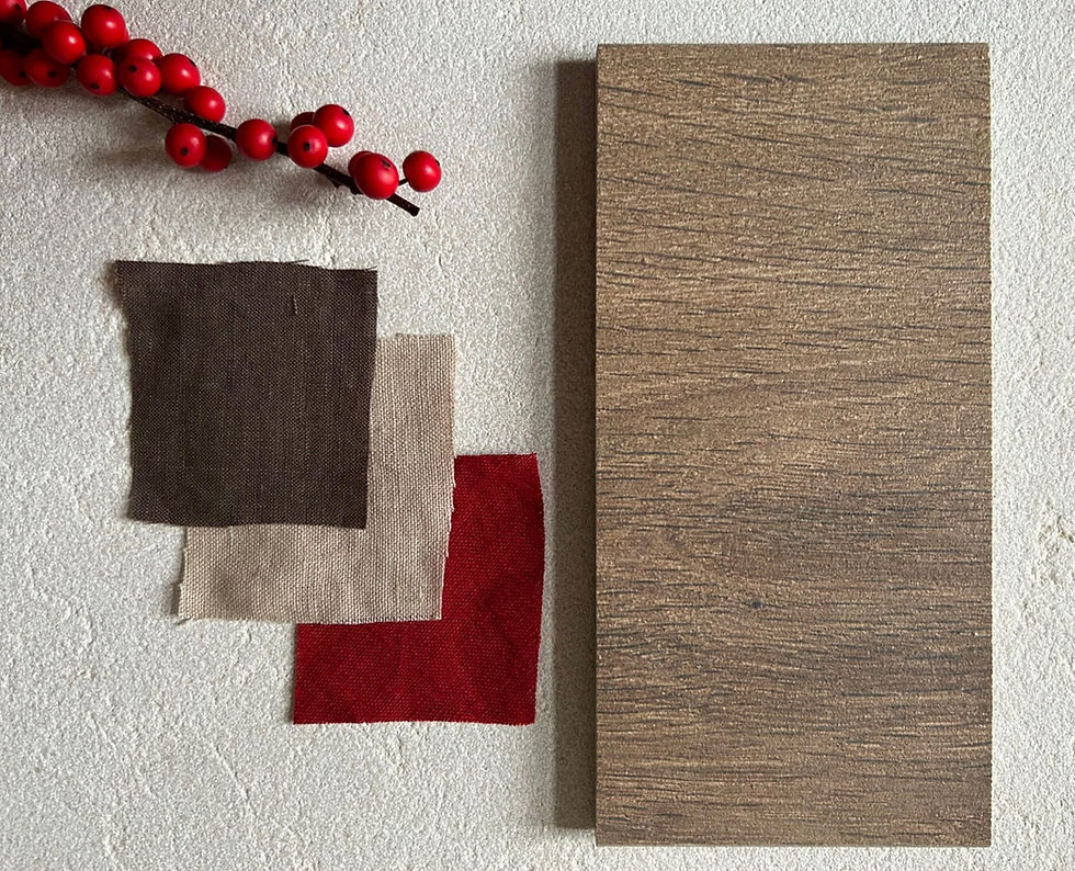 Stimmungsbild Holz und Farbmuster