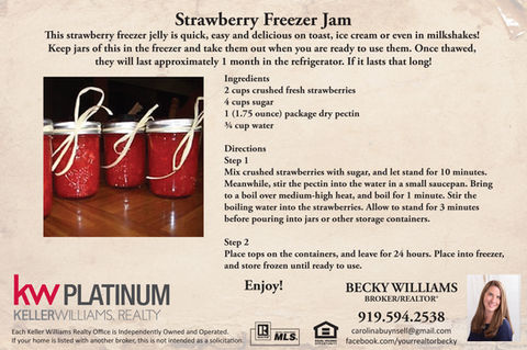 Recipe post cards are a win with new clients!