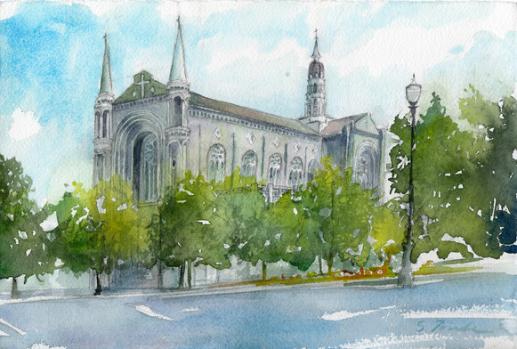 Sumiyo Toribe - Notre Dame - watercolor, August 2009