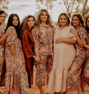 A group of women wearing Red Ridge The Label