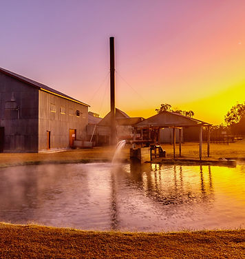Sunrise at the Blackall Historic Woolscour