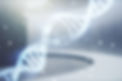 DNA hologram on empty classroom background, biotechnology and genetic concept. Multiexposu