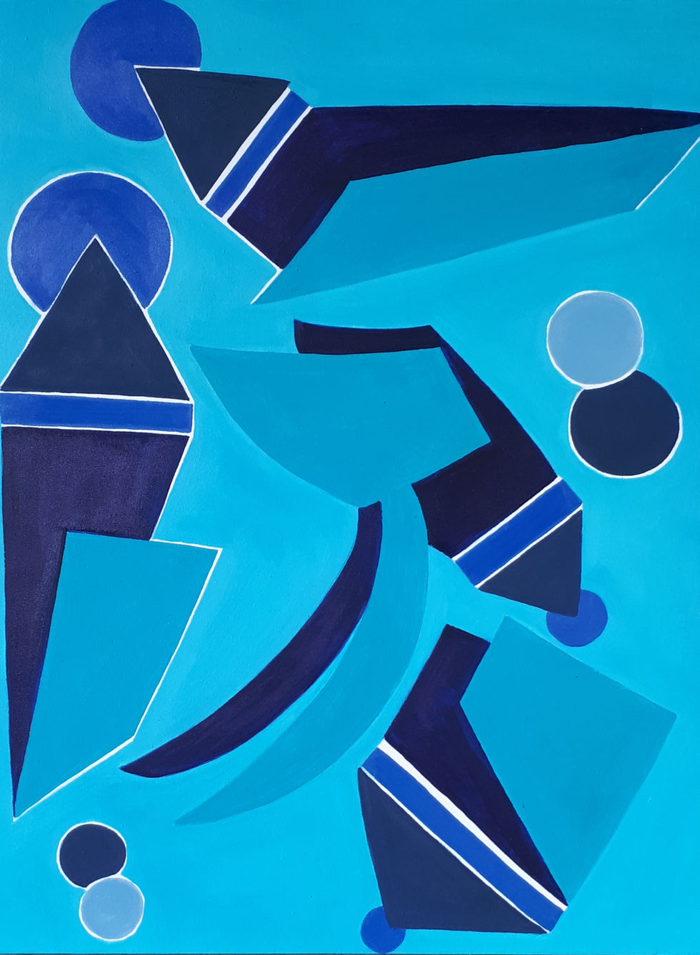 FLOWERS - BLUE SERIES N.3. Pigments and linen oil on canvas. Cm. 60x45. 2022 Euro 1500